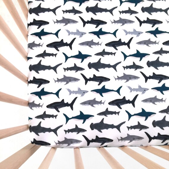 Crib Sheet Shark Week Fitted Crib Sheet Baby Bedding Etsy