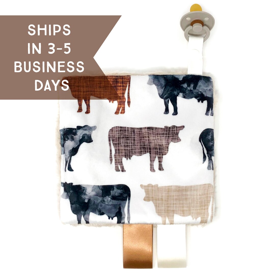 Paci Keeper, Crinkle, or Mini Lovey Cows. Pacifier Holder. Paci. Binky. Lovie. Crinkle. Baby