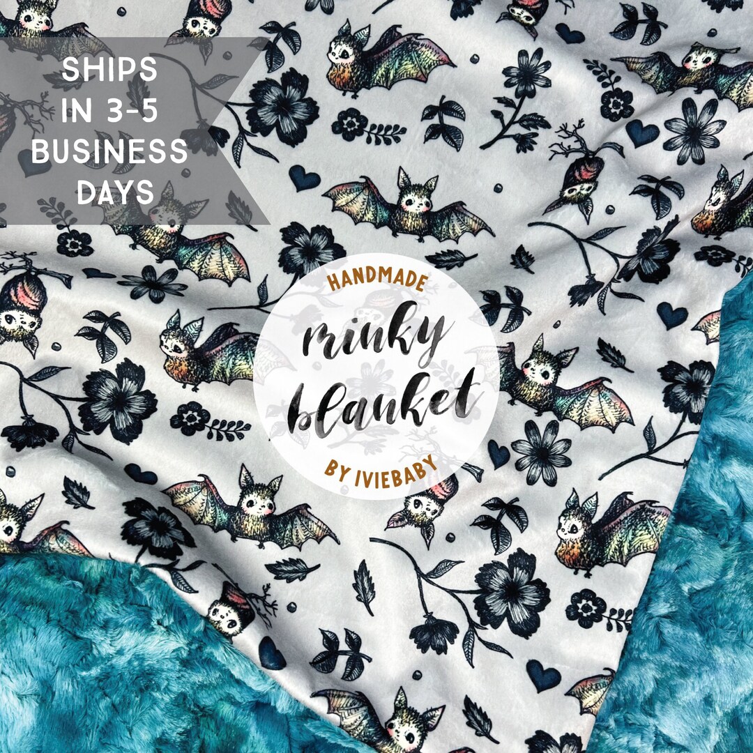 Baby Blanket Cute Little Gray Bats. Baby Blanket. Bat Baby Etsy
