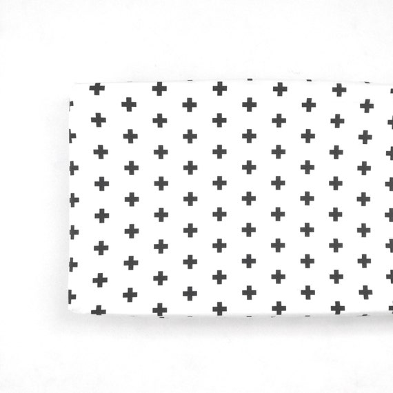 black and white changing pad cover