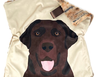 Lovey: Chocolate Lab Friendliest Face. Lovey. Labrador Lovey. Brown Lab Lovey. Baby Lovey. Lovie. Minky Lovey. Lovey for Babies. Baby Gift.