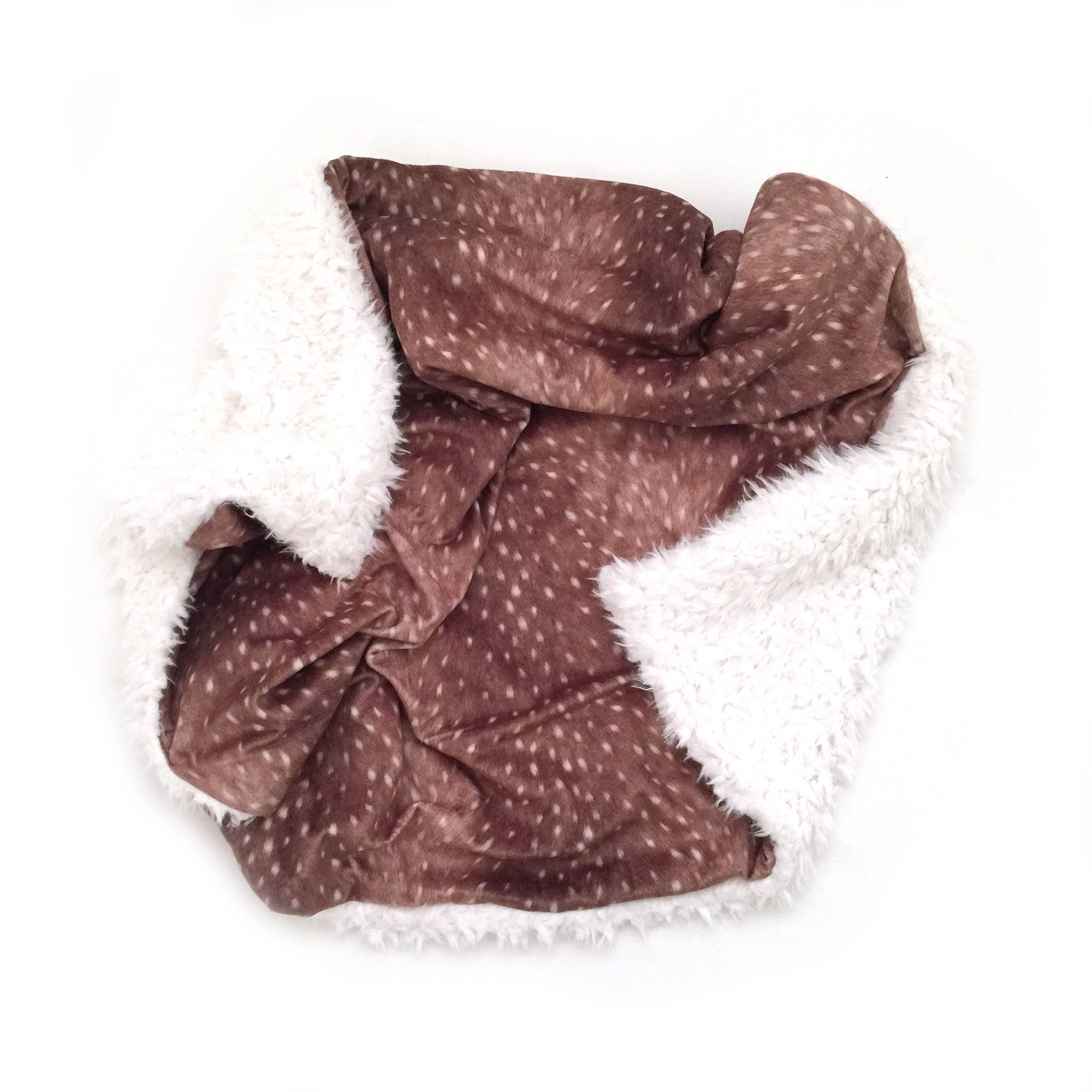 Baby Blanket Speckled Deer Hide. The Cloud Blanket. Faux Fur Etsy