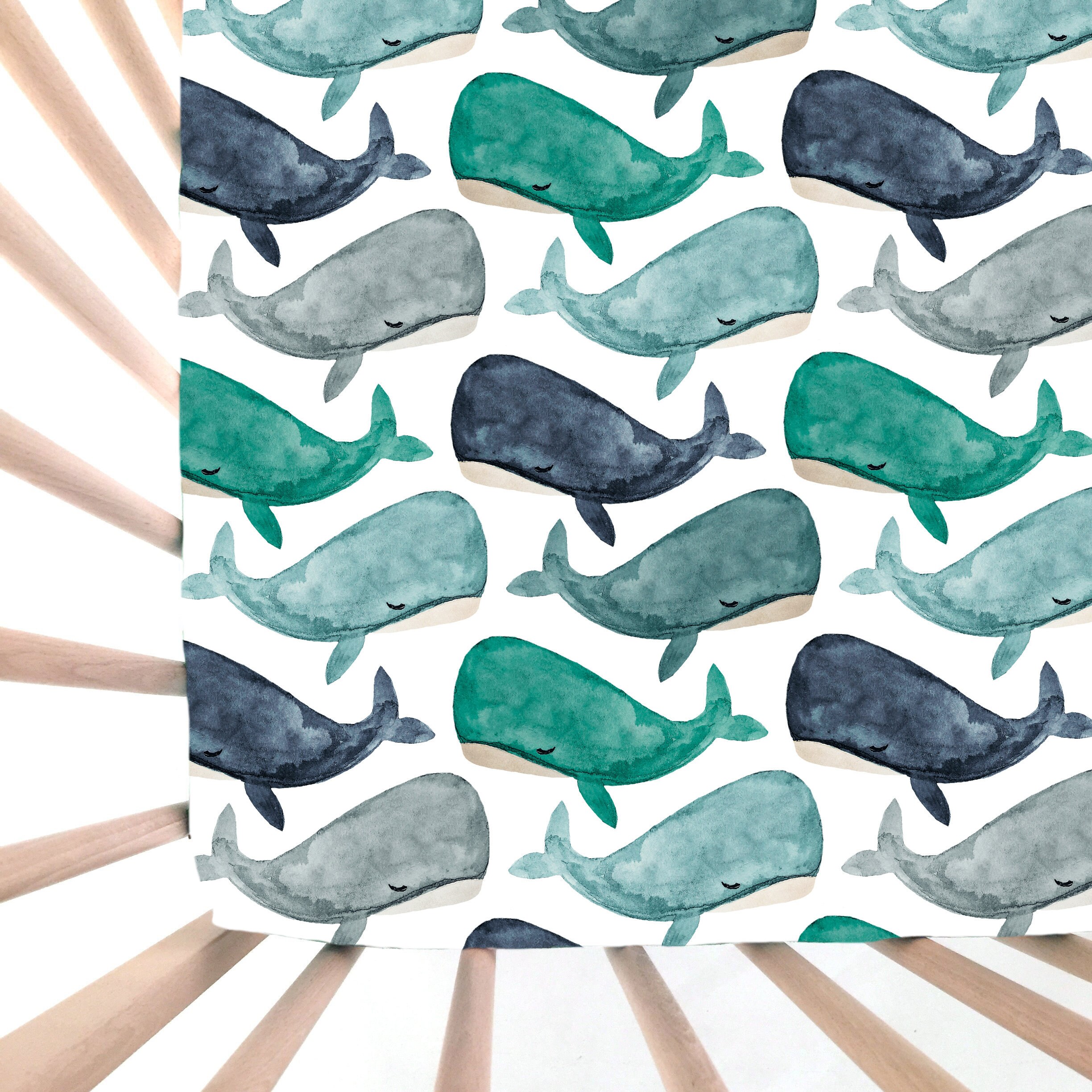whale crib sheet