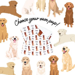 Lovey: Personalized Golden Retriever. Dog and Me Baby Gift. Names. Dogs. Puppies. Dog Owner New Parent Gift. Custom Dog Gift. Dog Nursery.