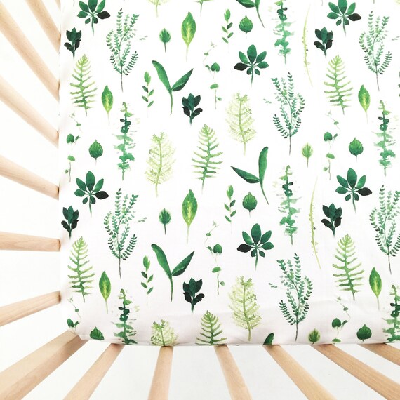 green crib sheets
