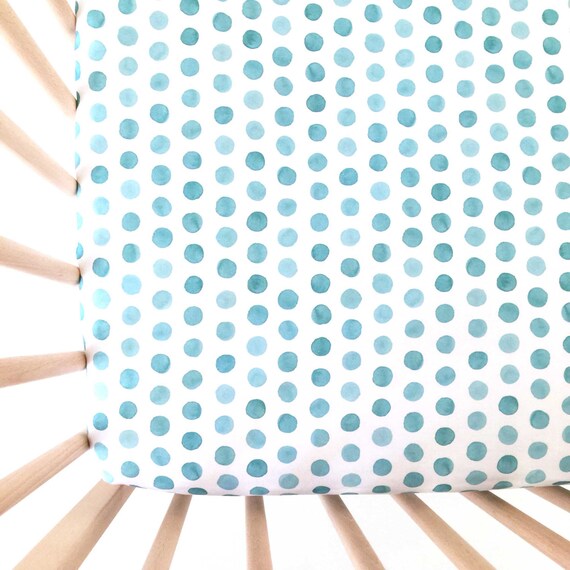 aqua crib sheet