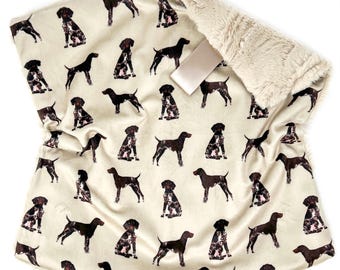 Lovey: Taupe German Shorthaired Pointers. German Shorthair Pointer Lovey. GSP Baby Gift. Dog Lovey. Baby Lovey. Lovey for Babies. PYO.