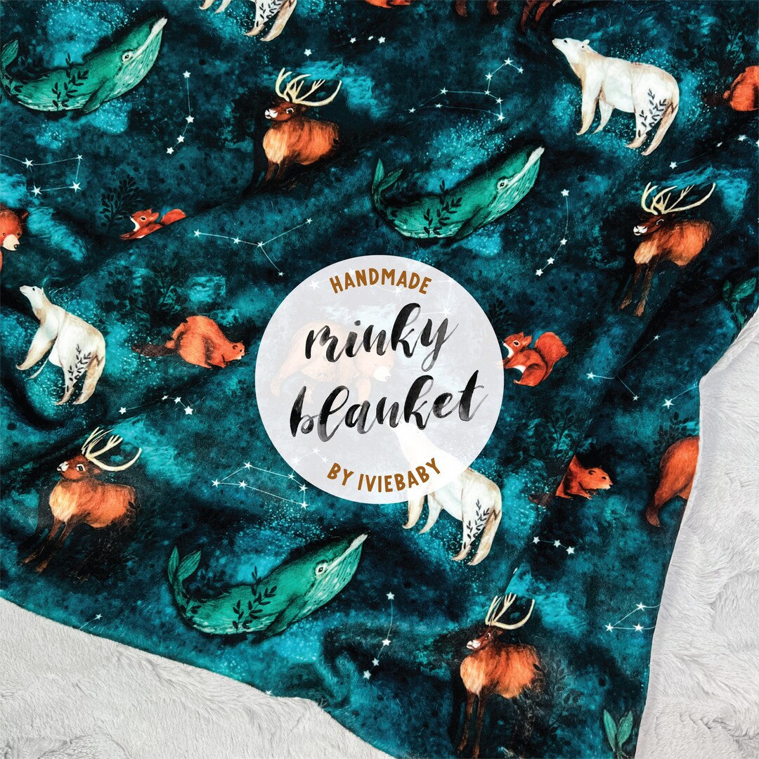 Baby Blanket Canada Animals by Night. Baby Blanket. Constellation Baby
