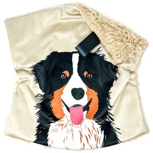 Lovey: Black Tricolor Australian Shepherd Dog Friendliest Face. Minky. Lovie. Aussie. Boy. Neutral. Dog. Lovey for Babies. Baby Gift. PYO.