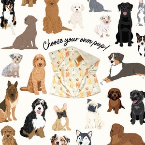 Lovey: Choose Your Own Pup! Minky. Lovie. Baby Blanket. Dog Nursery. Dog Baby Gift. Personalized. Dog and Me Baby Gift. Custom Dog Gift.