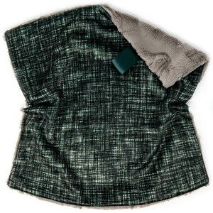 Lovey: Olive Linen-Look. Dark Green. Simple. Texture. Minky. Lovie. Soft. Cuddly. Neutral. Forest Green. Boy. Baby Gift.