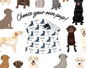 Lovey: Personalized Labrador Retriever. Dog and Me Baby Gift. Names. Dogs. Puppies. Dog Owner New Parent Gift. Custom Dog Gift. Dog Nursery.