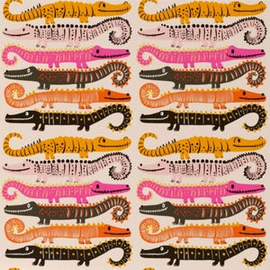 Lovey, Baby Blanket, or Adult Blanket: Pink Alligators and Crocodiles. Florida. Louisiana. Bayou. Southern. Coastal. Girl. Orange. Preppy.