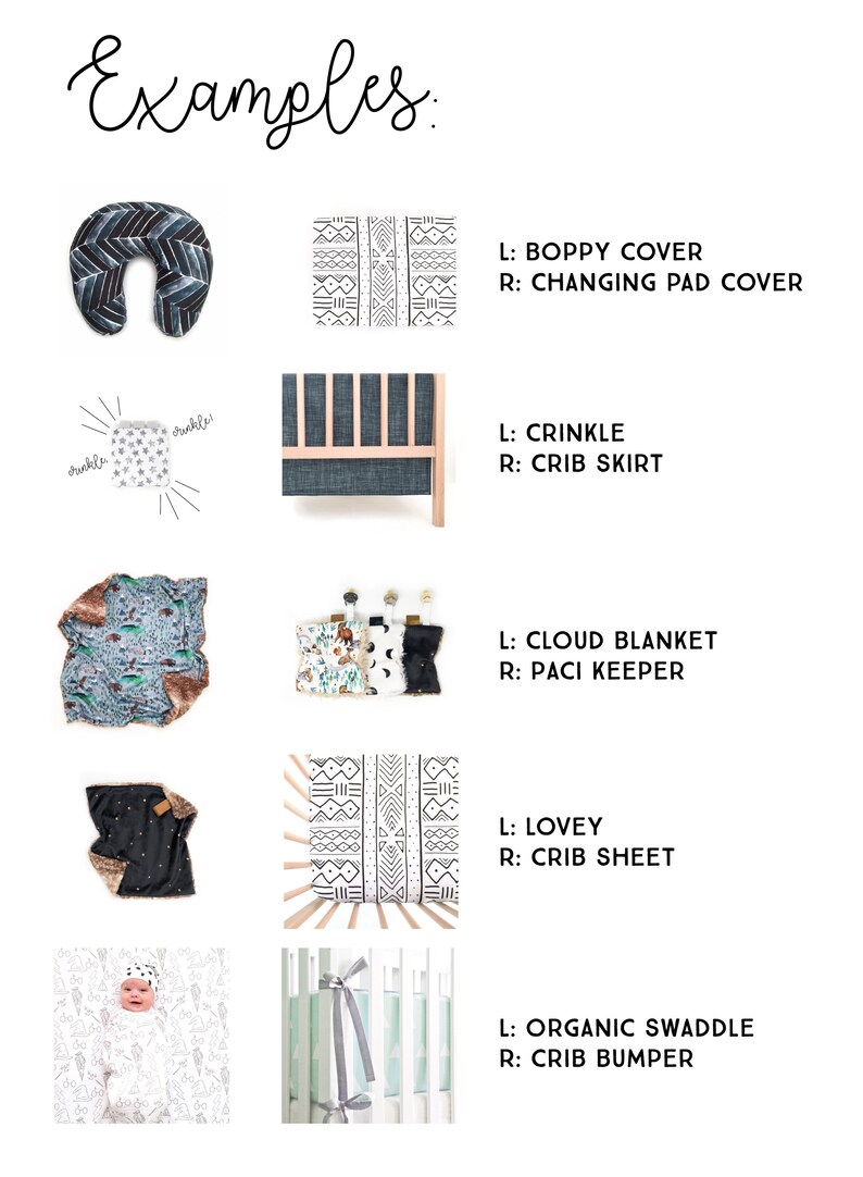 Bumper Crib Skirt Changing Pad Cover Lovey Moon Phases: Organic Crib Sheet Nursing Pillow Cover. Baby Blanket Swaddle