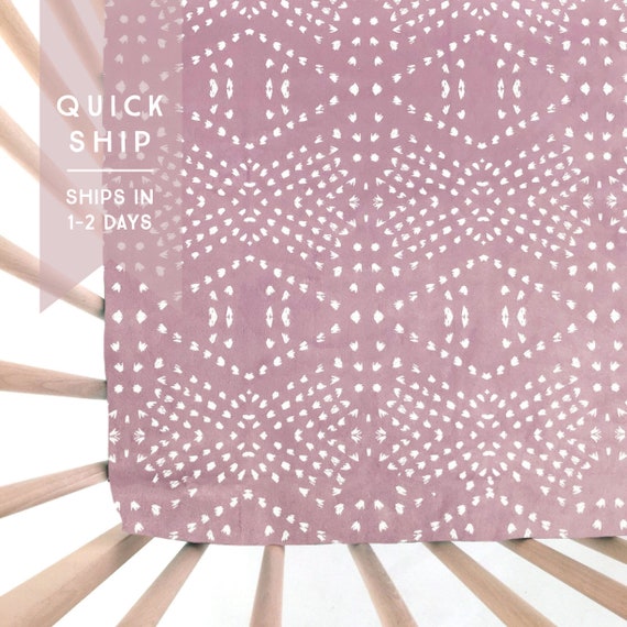 mauve crib sheet