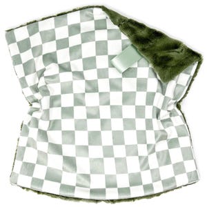 Lovey: Sage Boho Check. Buffalo Check. Gingham. Squares. Retro. Green. Boy. Geometric. Gender Neutral. Checkerboard. Minky. Baby Gift.
