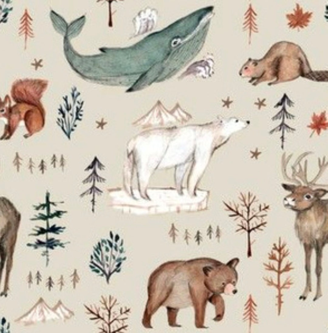 Lovey Baby Blanket or Adult Blanket Canada Animals by Day. Etsy