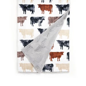 Baby Blanket: Cows. Baby Blanket. Minky Blanket. Cow Baby Blanket. Farm Baby Blanket. Farm Animal Baby Blanket. Minky Baby Blanket.