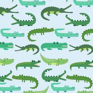 Lovey, Baby Blanket, or Adult Blanket: Alligators and Crocodiles Oh My. Green. Florida. Louisiana. Bayou. Southern. Coastal. Boy. Aqua.