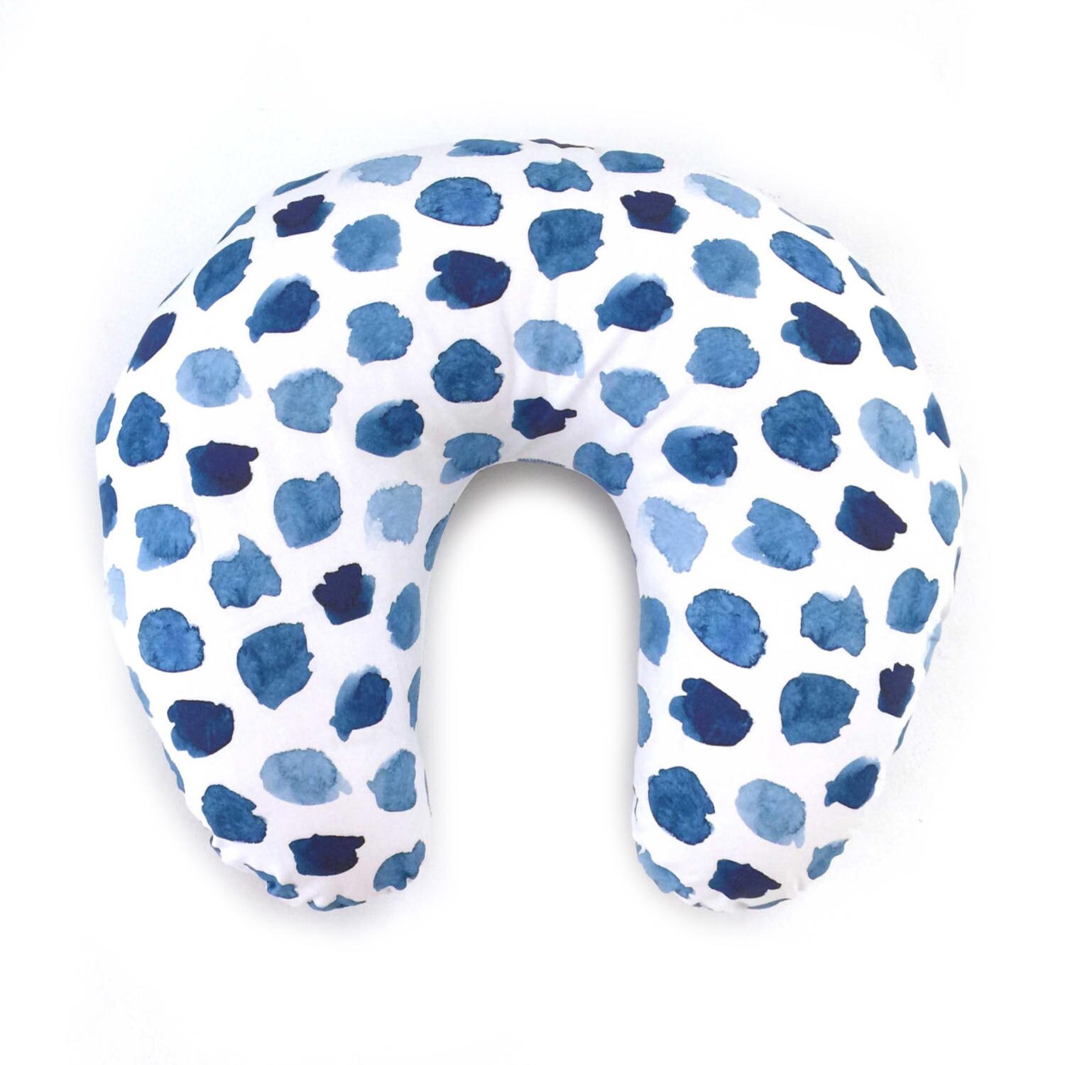 Nursing Pillow Cover Watercolor Navy Dots. Nursing Pillow Etsy