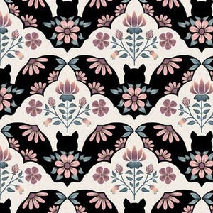 Lovey, Baby Blanket, or Adult Blanket: Floral Cottage Bats. Halloween Lovey. Gothic Lovie. Bat Baby Blanket. Flowers. Girl. Baby Gift.