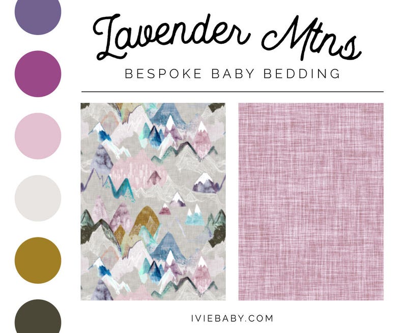 Lavender Moutain Collection Organic Crib Sheet Baby Blanket Etsy