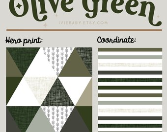 Lovey, Baby Blanket, or Adult Blanket: Olive Green. Baby Gift. Baby Blanket. Throw Blanket. Minimal. Geometric. Triangles. Sage. Earth Tone.