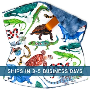 Lovey: Endangered Reptiles. Lizards. Lovie. Snakes. Minky. Soft. Cuddly. Blue. Boy. Animals. Tortoise. Gecko. Chameleon. Iguanas. PYO.