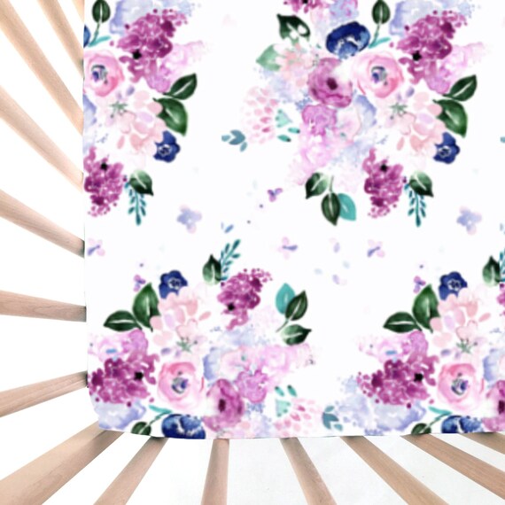 purple crib sheet