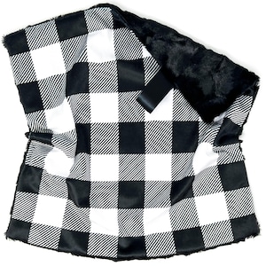 Lovey: Black and White Buffalo Check. Plaid. Squares. Boy. Neutral. Minky. Soft. Cuddly. Baby Gift. Gingham. Geometric.