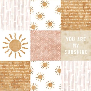 Lovey, Baby Blanket, or Adult Blanket: You Are My Sunshine Squares. Sun Lovey. Sun Blanket. Sunshine Lovey. Baby Gift.