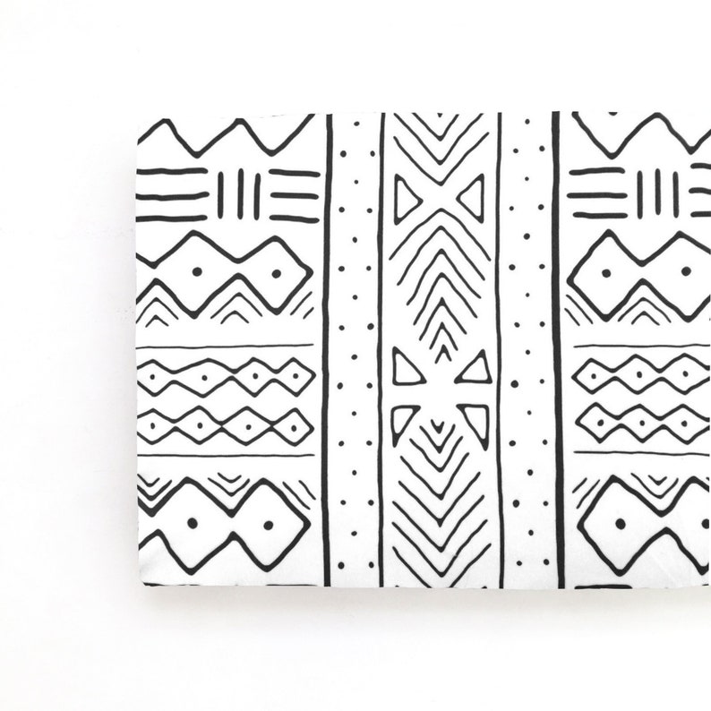 Changing Pad Cover White Mudcloth. Change Pad. Changing Pad. Etsy