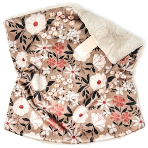 Lovey: Paper Cut Flower Garden in Rose Brown. Lovey. Brown Floral Lovey. Baby Lovey. Lovie. Minky Lovey. Wildflower Lovey. Rust Lovey.