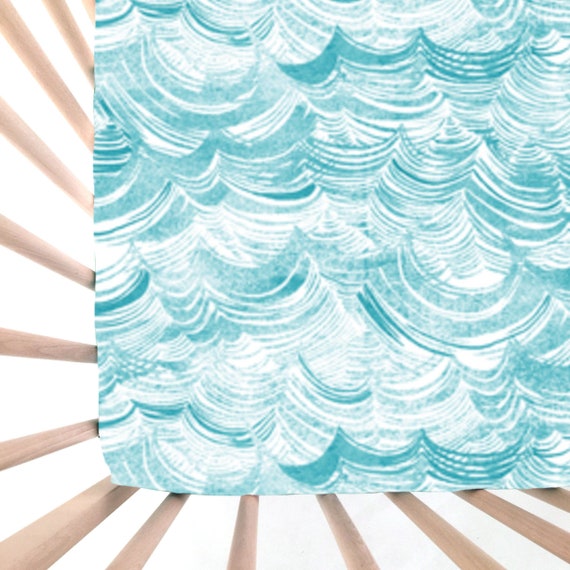 teal crib sheet