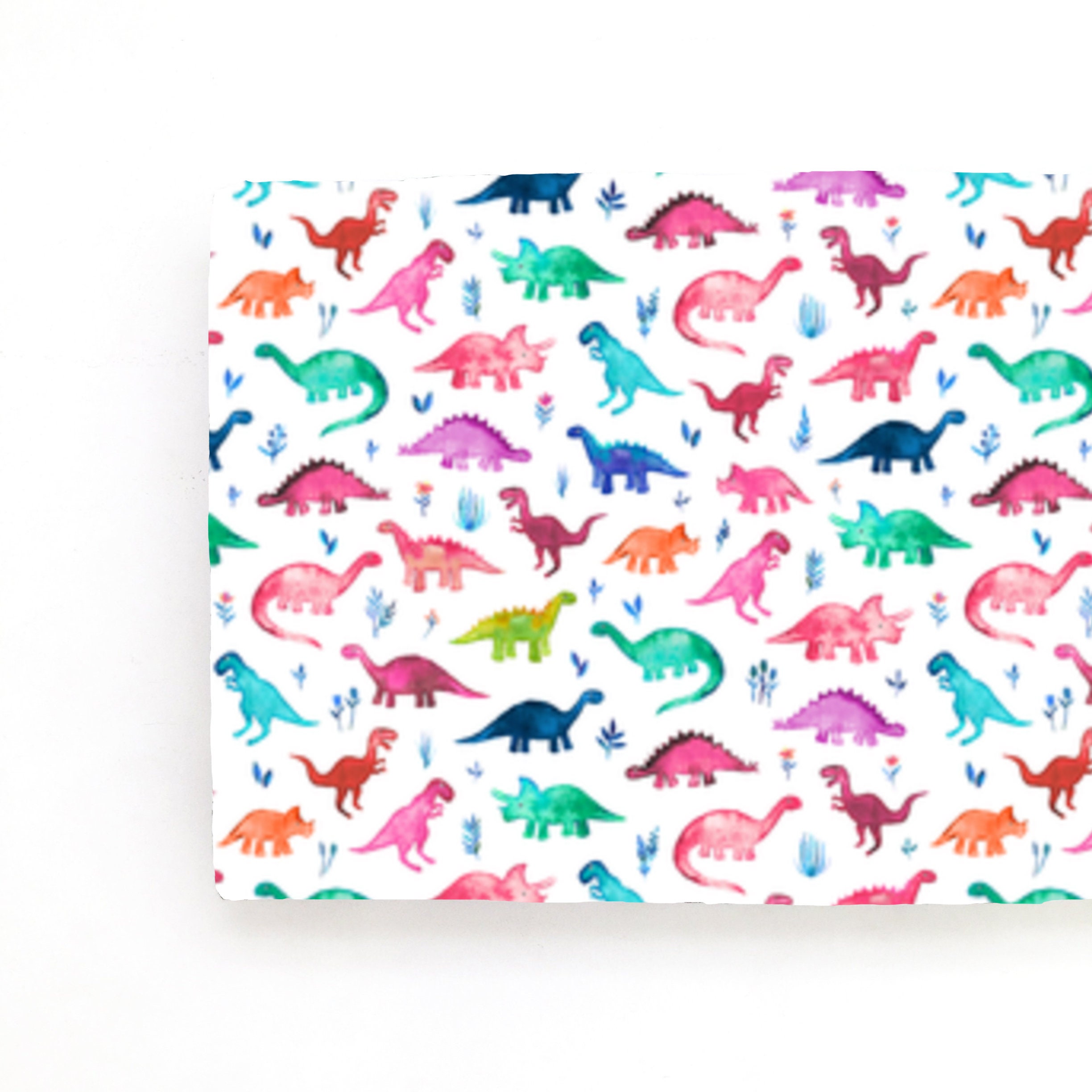 Changing Pad Cover Magenta Dinosaurs. Dinosaur Changing Pad. Etsy