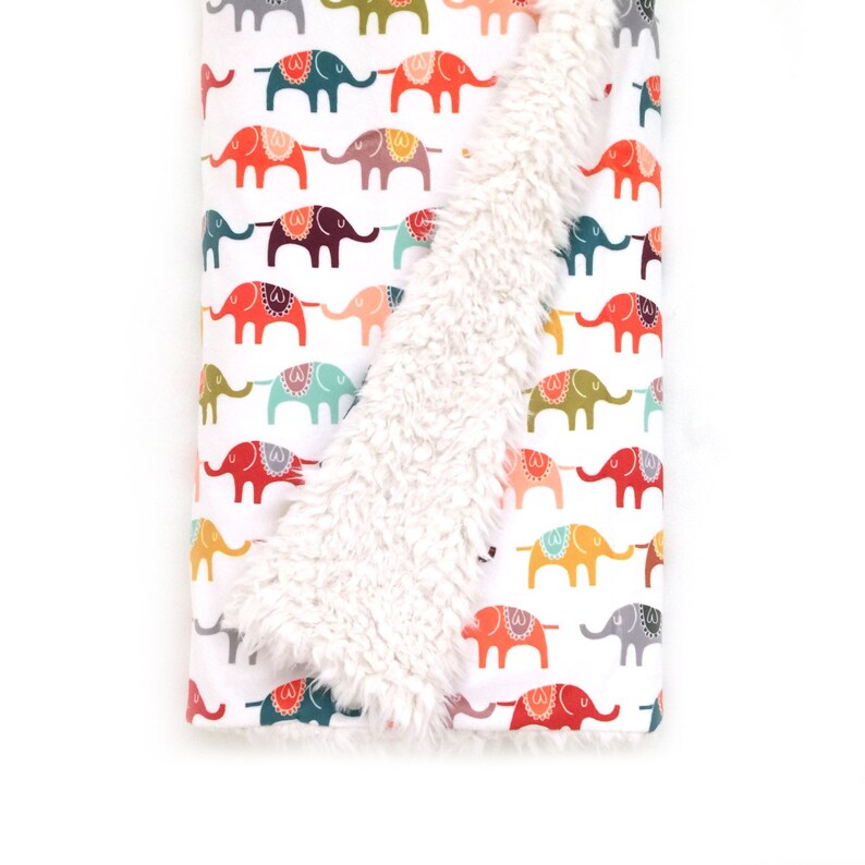 Bedding Minky Baby Blanket Elephant Baby Blanket Baby Blanket Colorful Elephants The Cloud Blanket Faux Fur Baby Blanket Home Living