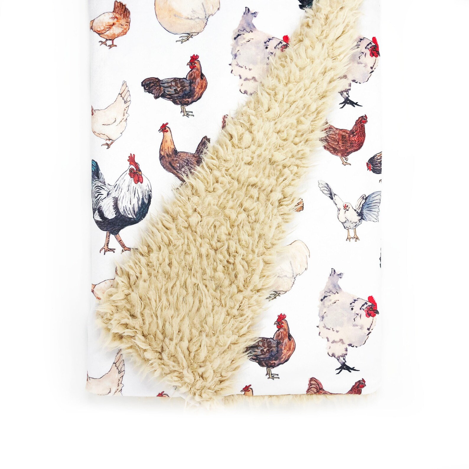 Baby Blanket Chickens. Baby Blanket. Minky Blanket. Minky Etsy