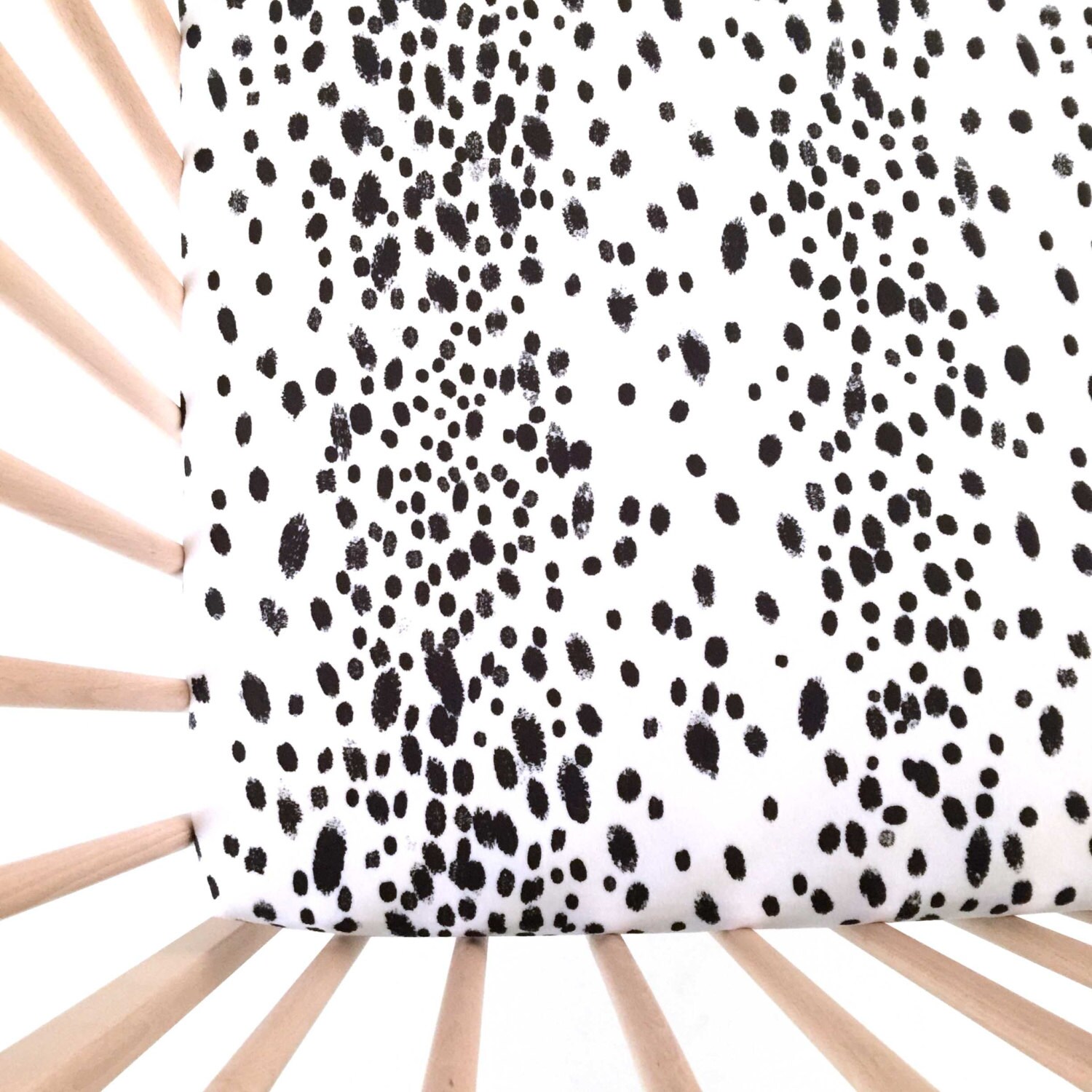 Crib Sheet Dots in Black. Fitted Crib Sheet. Baby Bedding. Etsy