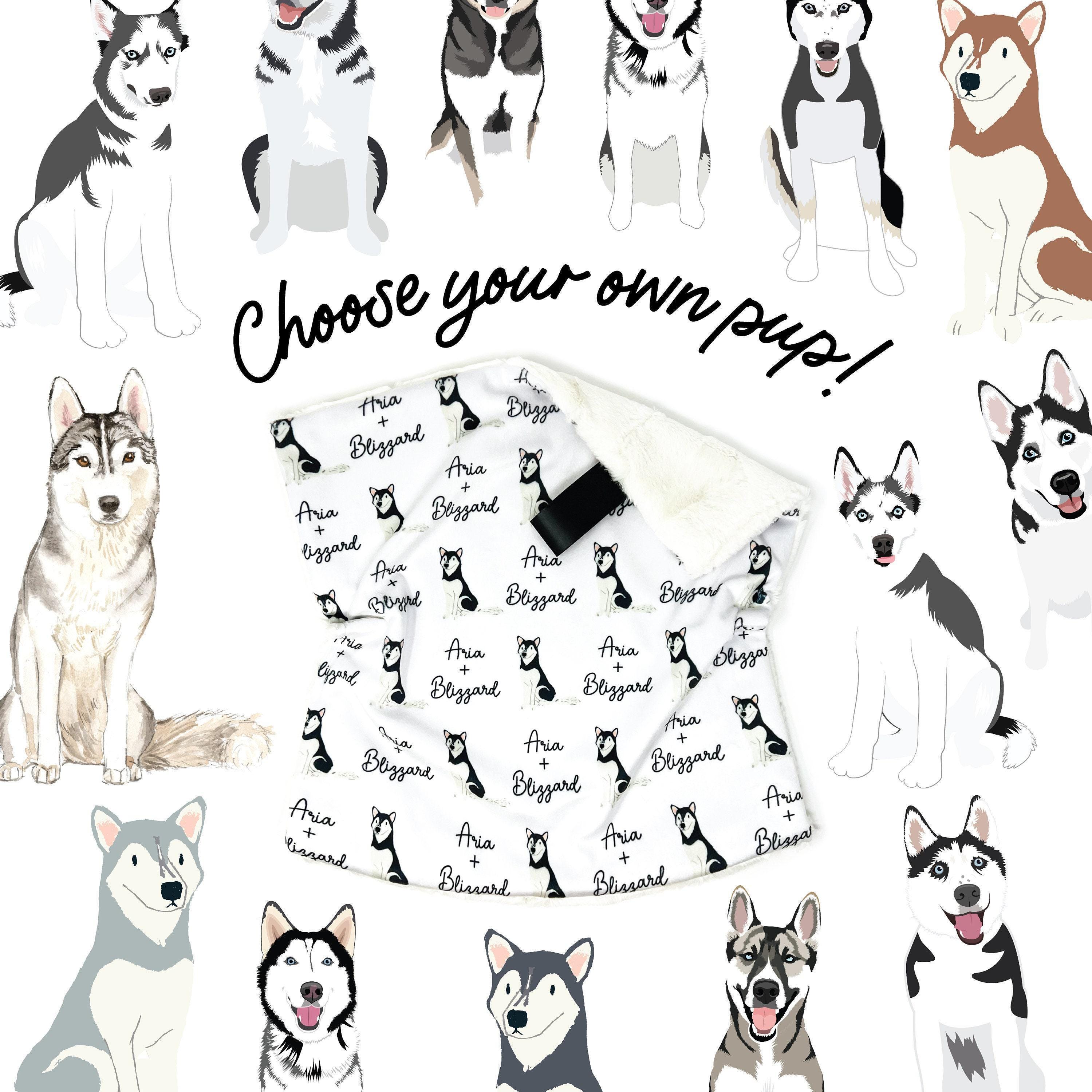 Lovey: Personalized Husky. Dog and Me Baby Gift. Names. Dogs. Puppies. Dog Owner New Parent Gift. Custom Dog Gift. Dog Nursery.