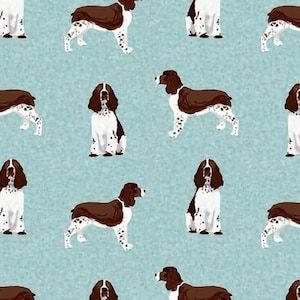 Lovey, Baby Blanket, or Adult Blanket: Blue English Springer Spaniel. Lovie. Dogs. Dog. Bird Dog. Hunting. Boy. Baby Gift. Minky. Soft.