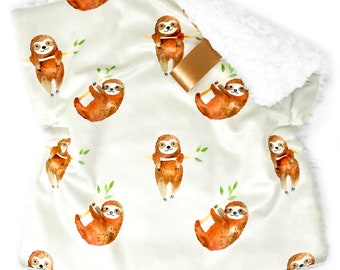 Lovey: Sloths. Lovey. Sloth Lovey. Sloths Lovey. Lovie. Baby Lovey. Minky Lovey. Sloth Lovie. Cream Lovey. Lovey for Babies. Baby Gift.