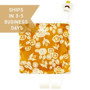 Paci Keeper, Crinkle, or Mini Lovey: Golden Bees. Pacifier Holder. Paci. Binky. Lovie. Crinkle. Baby Toy. Baby Gift. PYO.
