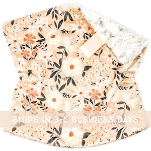 Lovey: Paper Cut Flower Garden in Shell. Lovey. Blush Floral Lovey. Baby Lovey. Lovie. Minky Lovey. Wildflower Lovey. Rust Lovey. PYO.