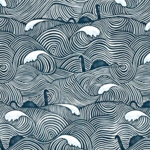 Lovey, Baby Blanket, or Adult Blanket: Inked Nessie Loch Ness Monster. Loch Ness Monster Lovey. Waves Lovey. Scotland Lovey. Baby Gift.