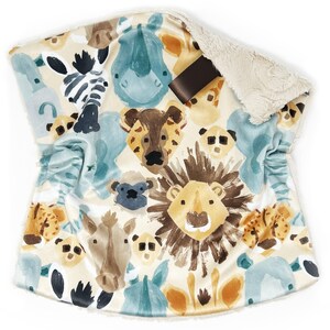 Lovey: African Safari. Lovey. Safari Lovey. Elephant Lovey. Lion Lovey. Baby Lovey. Zebra Lovey. Minky Lovey. Lovey for Babies. Baby Gift.