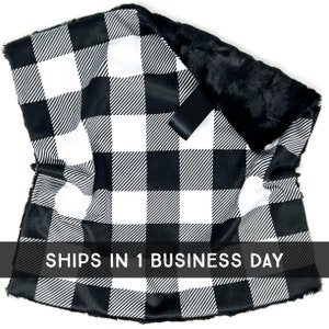 Lovey: Black and White Buffalo Check. Plaid. Squares. Boy. Neutral. Minky. Soft. Cuddly. Baby Gift. Gingham. Geometric. Quick Ship.