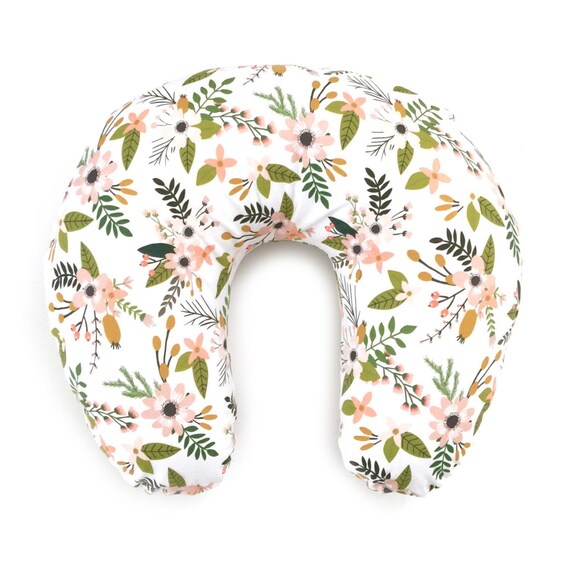 Nursing Pillow Cover Blush Sprigs and Blooms. Organic Nursing Etsy