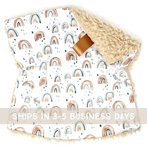 Lovey: Latte Rainbows. Lovey. Rainbow Lovey. Rainbow Baby. Lovie. Baby Lovey. Minky Lovey. Copper Lovey. Lovey for Babies. Baby Gift. PYO.