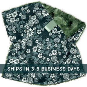 Lovey: Juniper Floral. Lovie. Minky. Soft. Baby Sleep. Comfort Object. Spruce. Fir. Flowers. Forest. Teal. Dark Green. Baby Gift. PYO.