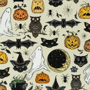 Lovey, Baby Blanket, or Adult Blanket: Spooky Vintage Halloween. Gothic. October. Spider. Black Cat. Witch&#39;s Hat. Ghost. Moon. Bat Baby Gift